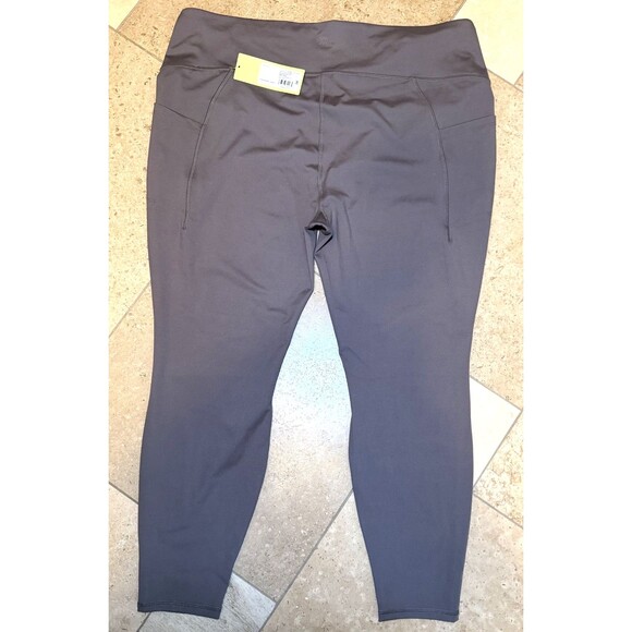 All In Motion Everyday Soft Style High-Rise 7/8 Leggings Pockets Taupe 3X NEW - Picture 5 of 12